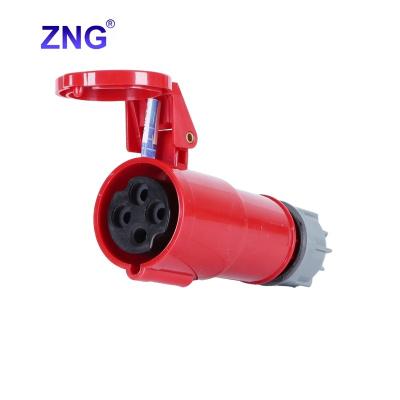 China Industrial CE Standard ZNG-2143 IP44 16A 4 Pin Industrial Female Socket Connector for sale