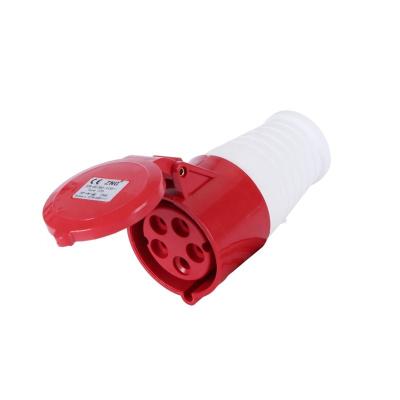 China Industrial IP44 32A 400V 5 Pins Industrial Connector 3Phase 3P+N+E Male And Female Industrial Plug Socket for sale