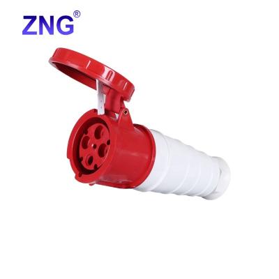 China Industrial ZNG-244 125A 4 Pin waterproof cable connector for industrial purposes for sale