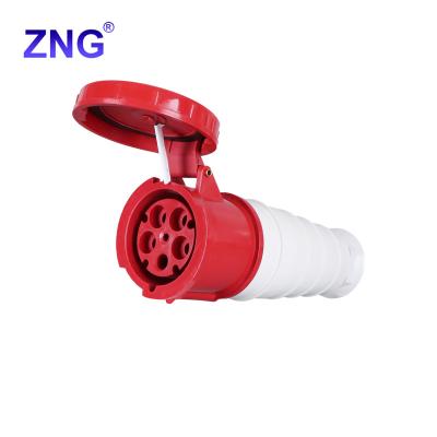 China Industrial 125A 5 Pin Waterproof Female Industrial Socket 3P+N+E Cable Power Connector for sale