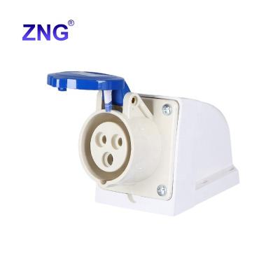 China Industrial New Arrival Surface-mounted 16A 3 Pin Industrial Socket 230V Fixed European Electrical Socket for sale