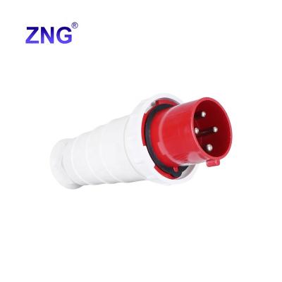 China Industrial ZNG-044 IP67 3P+E 125A Waterproof Industrial Socket Plug 380V/400V for sale