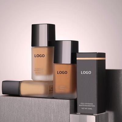 China Brighten Logo Base Makeup Custom Organic New Facial Liquid Foundation 30ml) (in glass bottle real matte foundation for sale