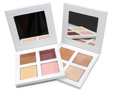 China Sunscreen Custom 4 Colors Highlighter Makeup Bar Private Label Palette Contour Powder Makeup Highlighter Pressed Powder OEM for sale