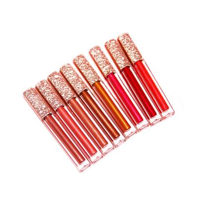 China OEM Metal Lip Gloss Logo Makeup 17 Colors High Quality Waterproof Custom Matte Lip Gloss Long Lasting Waterproof Lip Gloss for sale