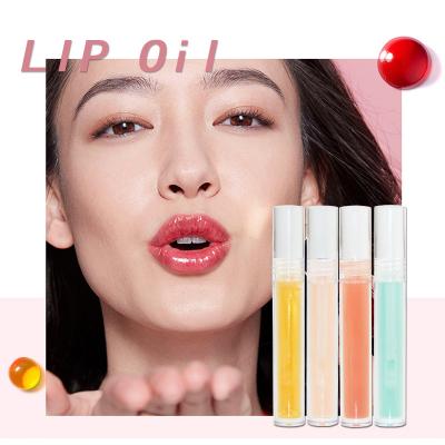 China Waterproof Clear Lip Oil With Oil Private Flavors Lip Gloss Lip Gloss Logo Transparent Organic Lip Gloss Oil for sale