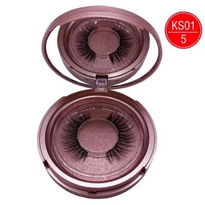 China 5 Magnetic Mink Eyelashes 5 Lashes 3d Private Label Magnetic False Eyelashes Handmade Natural Magnetic Eyelashes Lash Liner With Box for sale