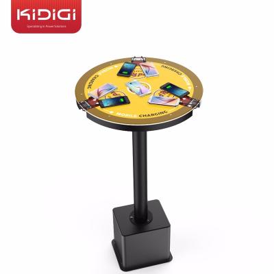 China Universal Cell Phone Charger KiDiGi COCKTAIL Table Battery Support Wireless Charging Mobile Charging Station For Bar Cafe for sale