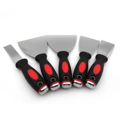 China Decoration Of TPR Handle Durable High Quality Carbon Steel Blade Putty Knife for sale