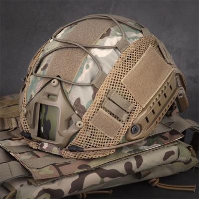 China Protect wholesale High-end Light Weight Mesh Tactical Helmet Cover Cloth Waterproof Helmet Cover Camouflage hunting for sale