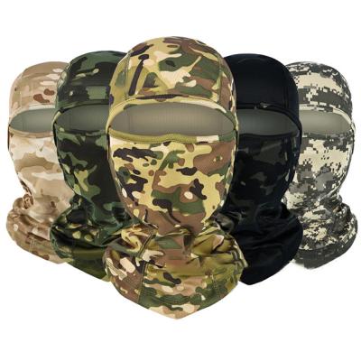 China camouflage High Qualtity Logo Printing Full Face Cover custom made Ski Custom Balaclava Military Hunting windproof 42*25cm for sale