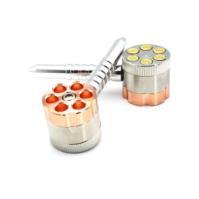 China Bullet Shape Grinder Bullet Shape Zinc Metal Smoking Pipe Grinder Tobacco Grinder With Pipe for sale