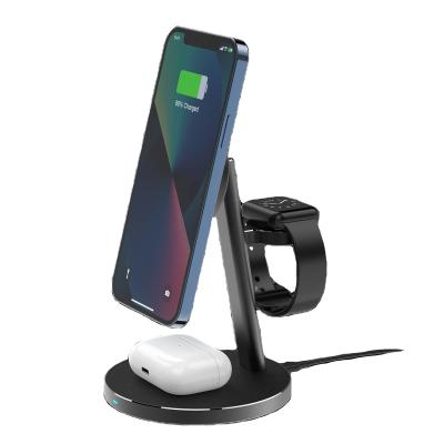 China Fast Charging Ship 2023 Best Selling Original Manufacturer 3 in 1 Wireless Charging Stand For iPhone Airpods /Apple Watch for sale