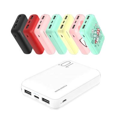 China 10000mah Battery 10000mah OEM Support Charging Power Bank LED Light Mini Power Bank Fast Portable Charger Slim Cute for sale