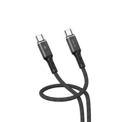 China OEM LOGO New Arrival Braided Wire 3A Palladium Aluminum Fast Charging Type MP3/MP4 Player c to c usb data cable for sale