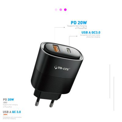 China New Arrival Cell Phone USA 20W QC Charger Cell Phone Wall Travel Cargador Fast Charging Power Adapter for iphone 12 pro max for sale