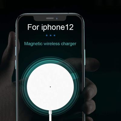 China 2021 New Arrival Mobile Phone Qi Fast Phone Holder Pad Magnetic Suction 15w Charging Wireless Charger For iphone 12 for sale