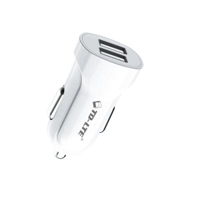 China Mobile Phone New Arrivals USB Car Charger 5V 2.4A 12W Fast Charger 2USB Ports Car Charger Adapter for sale