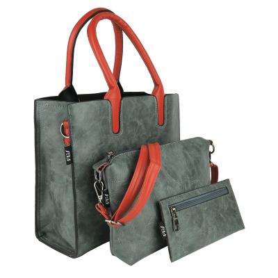 China High quality ladies PVC purse handbag set large capacity luxury handbags for women for sale