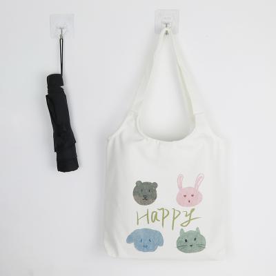 China Eco-friendly shopping bag Korean style girl shopper bag portable reusable canvas packaging for sale