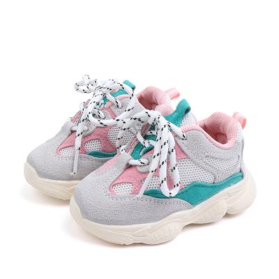 China Size 15-25 Brand Baby Sneakers Breathable Infant Lace Up Trainers Light Trainers Newborn Children's Walking Shoes For Infants Boy Girls for sale