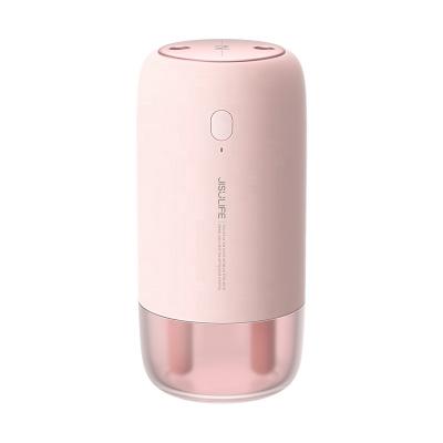 China Mini Size JISULIFE 2021 USB Ultrasonic Air Humidifier Container 500ml High Capacity Radio Two Sprayers Portable Large Volume Night Light for sale