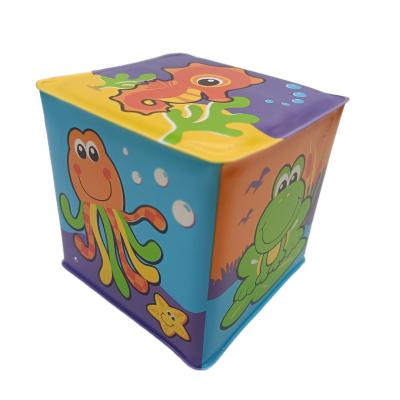 China Game of & 2021 Learning Cube Kids Bath Toys Brick Baby Bath Toys for sale