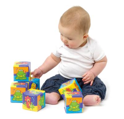 China Game of & Learning Factory Customized Early Educational Splash And Learn Bath Blocks Soft Cube Foam Bath Toy for sale