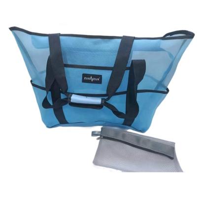 China Large Capacity Customized Nylon Mesh Beach Bag Polyester Mesh Bag Large Capacity Bags for sale