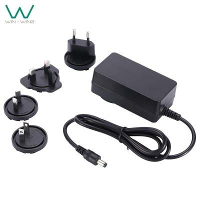 China Interchangeable ABS and PC Plug Power Adapter 12V 4A AC Adapter CUL TUV-GS CE ROHS RCM Certified for sale