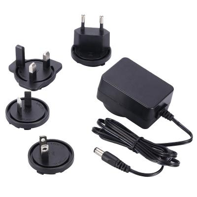 China PC and ABS DC AC Adapter 5V 2.5A 12V 1200ma 1.25A Plug Variable Power Supply For US EU AUS UK Market for sale