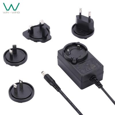 China UK PC+ABS Fire Aus Eu Plug Us For Optional Detachable Plug 36w 9v 4a Power Adapter for sale