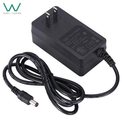 China DC AC Adapter 24V 1.5A 1.8A 2A Power Adapter UL62368 PC and ABS US Plug Wall Type FCC Prop65 for sale