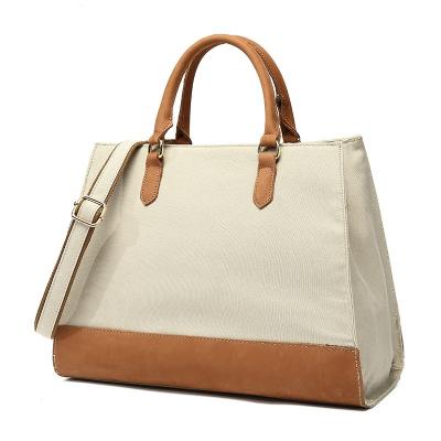 China Large Waterproof Women Waterproof Tote Hand Bags Solid Casual Canvas for sale