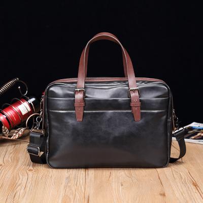 China Daily Use Or Free Work To Add Logo 14inch Shoulder Bags Leather Laptop Bag Business Office Messenger Crossbody Bag for sale