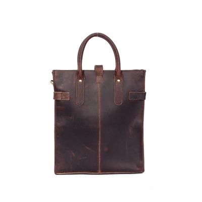 China New Fashion Genuine Leather Men's Bags Men's Shoulder Business Handbags Vintage Casual Briefcases for sale