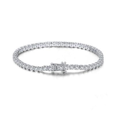 China Vintage AD. Jewelry S925 Sterling Silver Zircon Bracelet CZ Stone Classic Style For Women for sale