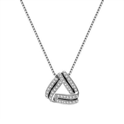 China New 2020 Damira S925 Zircon Jewelry AD Necklace Fashion Korean Sterling Silver Simple Temperament Necklace for sale