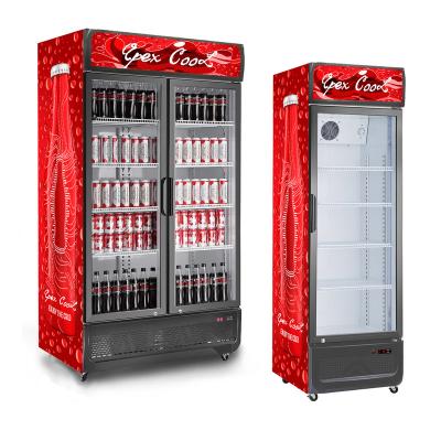 China Wholesale Commercial Single-temperature Beverage Refrigerator 2 Door Upright Freezer Refrigerator for sale