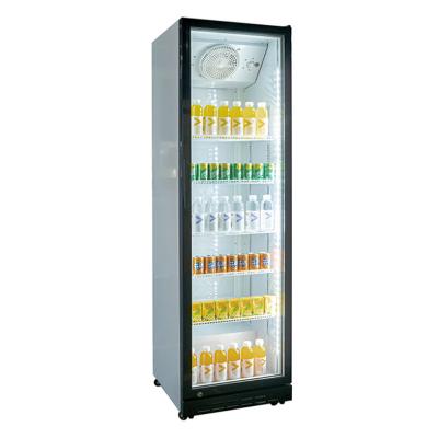 China Single-Temperature Energy Drinks Glass Showcase Display Showcase Cooler Refrigerated Product Display Cooler for sale