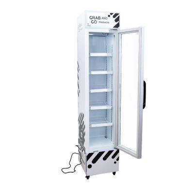 China Tall Slim Upright Display Fridge Vertical Single-Temperature Cooler Beverage Showcase for sale