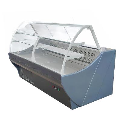 China Double-temp Commercial Meat Deli Displays Freezer Refrigerated Deli Cooler Showcase for sale