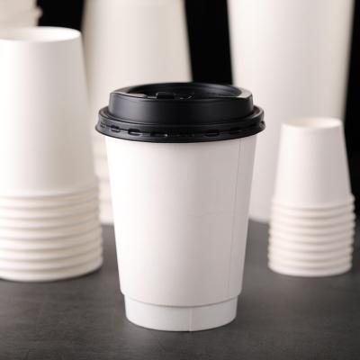 China Disposable Custom Logo cartons 8oz paper cup 6oz 6.5oz double wall coffee paper cup maker With CPLA Lid for sale