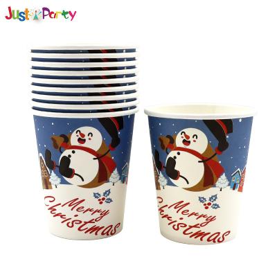 China Disposable Christmas paper coffee cups disposable double wall Pappbecherr cups for hot drink for sale