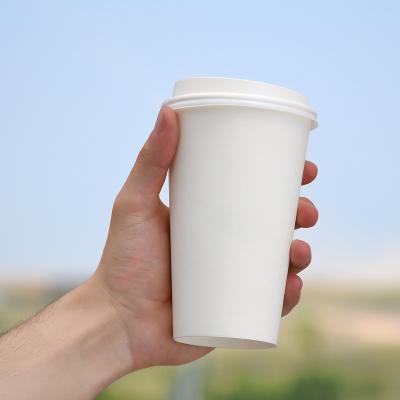 China Disposable paper cup 2 layers 4oz-22oz pure white single layer disposable paper cups for coffee biodegradable cupcustom cups for sale