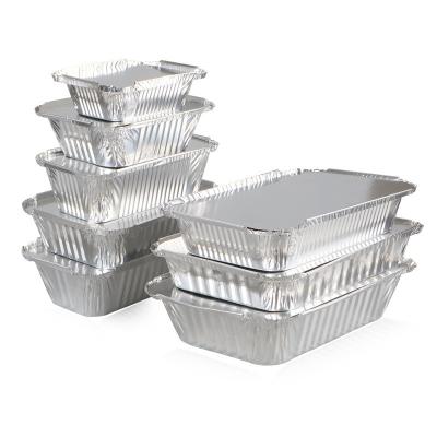 China Eco-Friendly takeaway aluminum foil food lunch box packaging containers manufacturers for sale