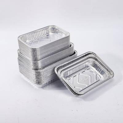 China Eco-Friendly Food Grade Silver disposable box for food gold foil lunch box Use for Hot Food Packing for sale