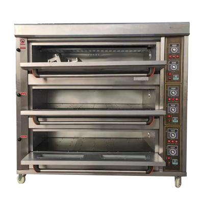 China Bakery Low Price 3 Decks 9 Trays Gas Bakery Deck Oven For Deli for sale