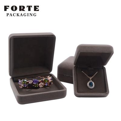 China FORTE Eco-friendly Tending Jewelry Box Velvet Jewelry Box Custom Ring Customize Box Jewelry for sale