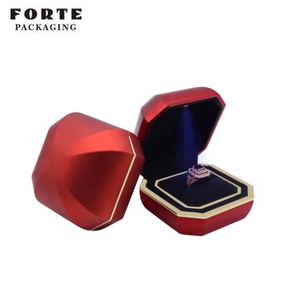 China FORTE LED Jewelry Box Logo Customizable Ring Box Own Design Eco-friendly Boxes for 'Jewelery' for sale